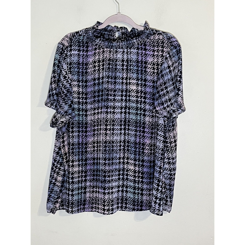 Torrid Colorful Houndstooth 3X Top Preppy Artsy Boho Western Classic Chevron
